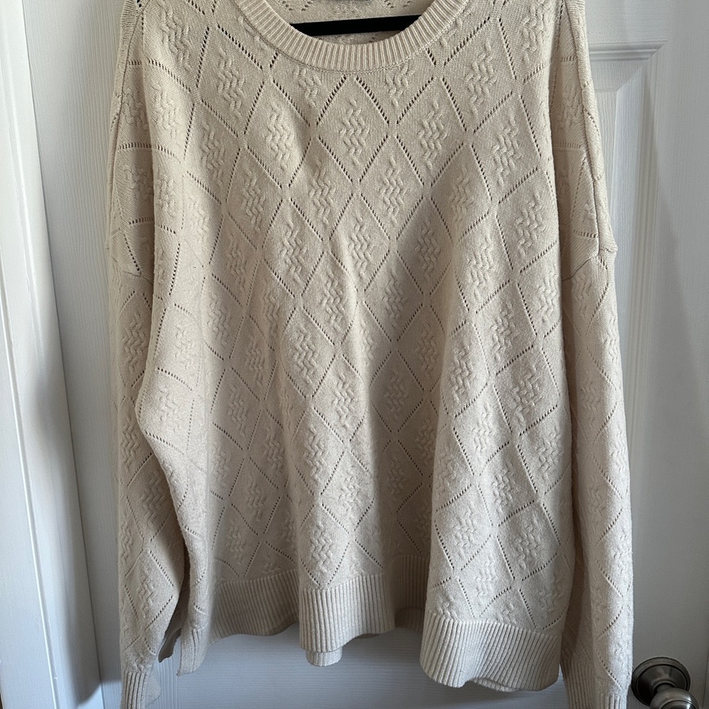 Cyrus Cream Knit Sweater (3X)